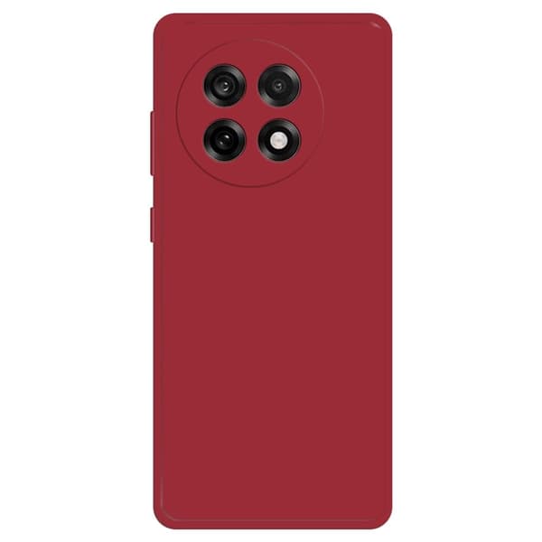 OnePlus 13R 5G fleksibelt etui med rett kantbeskyttelse Telefondeksel - Kamelia Rød Red