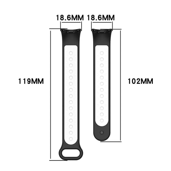 Xiaomi Smart Band 8 tofarvet silikonestrop - Sort / Gul Yellow