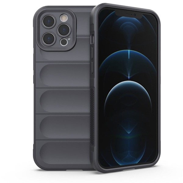 Mjukt greppformat iPhone 12 Pro Max skal - Silver/Grå Silvergrå