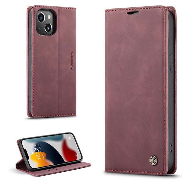 CaseMe iPhone 13 Pro vintage etui - Rød Red