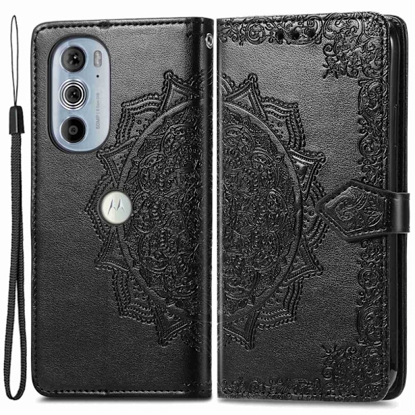 Mandala Motorola Edge 30 Pro Flippetui - Svart Black