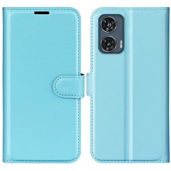 Klassisk Motorola Edge 50 Fusion flip etui - Blå Blue