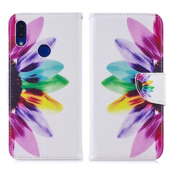 Wonderland Xiaomi Redmi Note 7 / Xiaomi Redmi Note 7S flip-etui - Kronbladmønster Multicolor