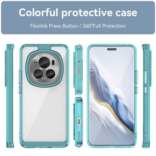 Honor Magic 6 Pro smart telefonskal i akryl - Transparent Blå Blå