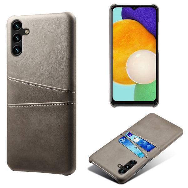 Dual Card Suojakotelo Samsung Galaxy A14 - Harmaa Silver grey