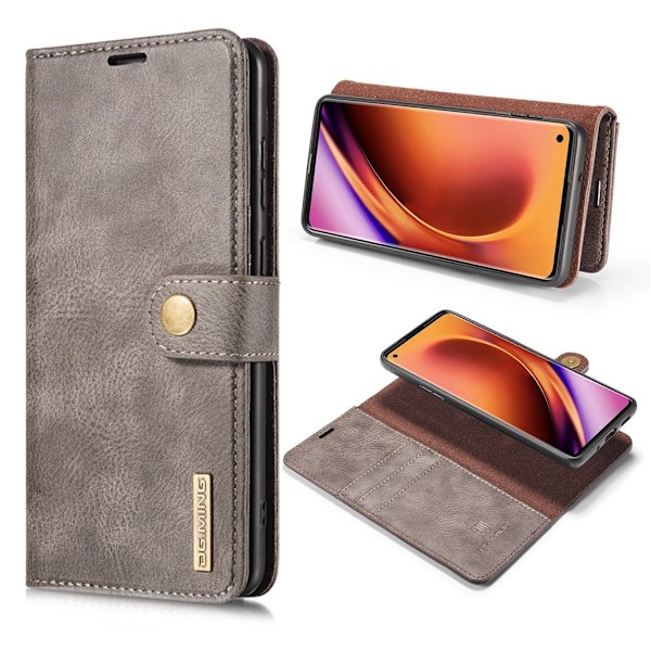 DG.MING OnePlus 8 Pro 2-in1 Wallet kotelot - Harmaa Silver grey