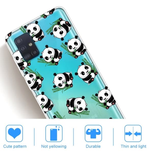 Deco Samsung Galaxy A71 deksel - Pandas Multicolor