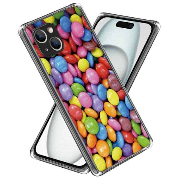 Deco iPhone 15 Plus cover - Regnbue-Slik Multicolor