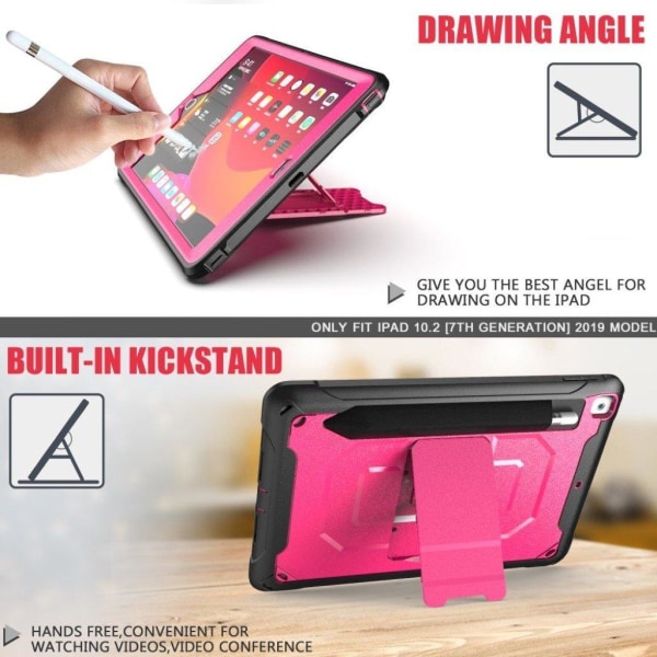 iPad 10.2 (2019) holdbar armor etui - Rose Pink