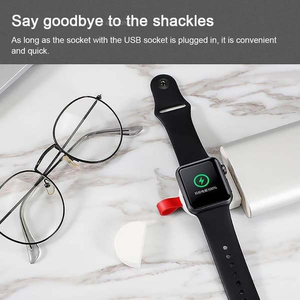 Apple Watch (45 mm) A3 USB trådløs ladestasjon - Hvit White