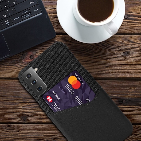Bofink Samsung Galaxy S21 Card Deksel - Svart Black