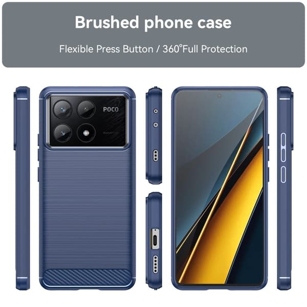 Carbon Flex Xiaomi Poco X6 Pro / Xiaomi Redmi K70E cover - Blå Blue