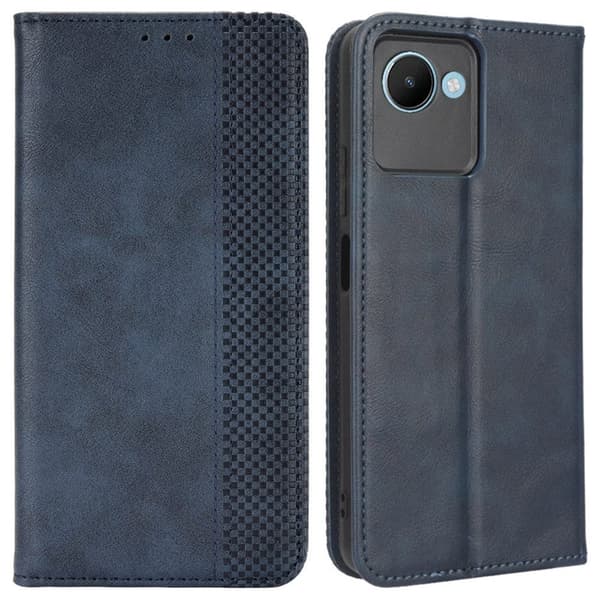 Bofink Vintage Realme C30s / C30 Nahkakotelo - Sininen Blue