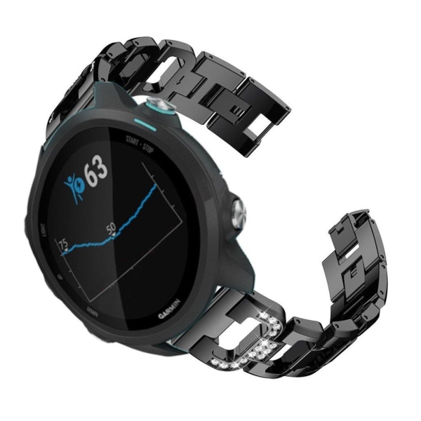 Garmin Forerunner 245 X-Formet Rhinsten Urrem - Sort Black