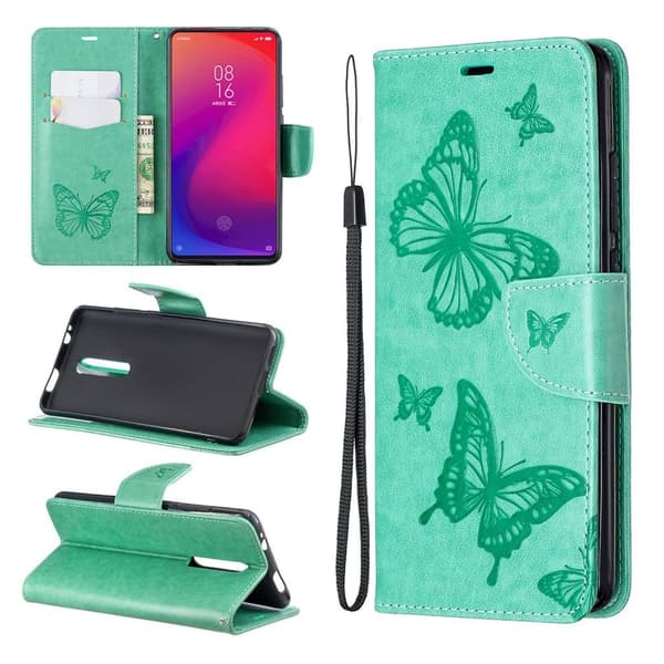 Butterfly Xiaomi Redmi K20 Pro veske - Grønn Green