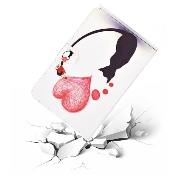 iPad 10.2 (2021) / Air (2019) viileä kuvio nahkainen flip case - Kissa White