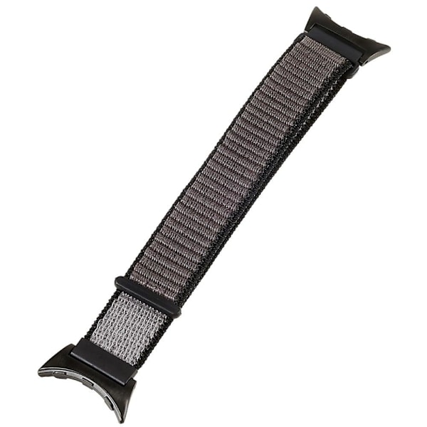 Klockarmband i nylon för Google Pixel Watch - Grå / Svart Silvergrå