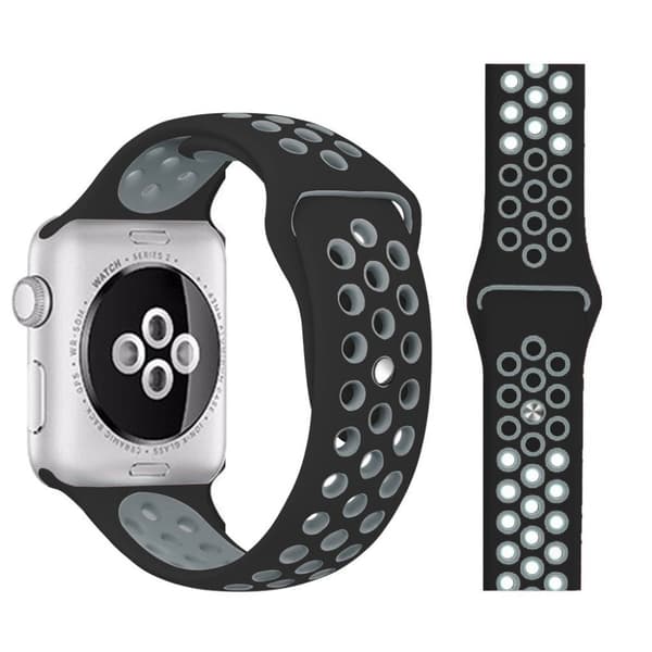 Apple Watch Series 5 / 4 44mm kaksivärinen kellonauha - Musta / Harmaa Black