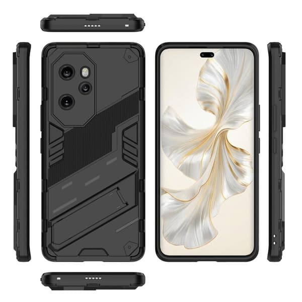 Stødsikkert moderne Honor 100 Pro hybridcover - Sort Black