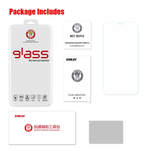 HAT PRINCE iPhone Xr skärmskydd tempererat glas högdefinitionsbild Transparent