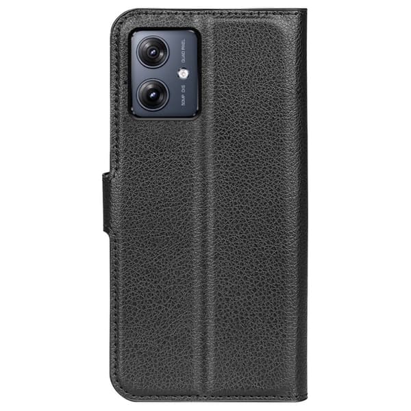 Klassisk Motorola Moto G54 Flip Etui - Sort Black