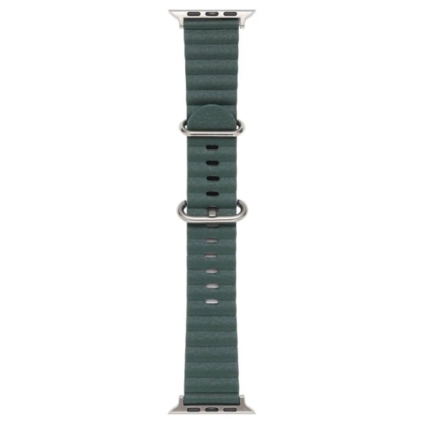 Apple Watch Series 8 (41mm) urrem i ægte læder - Fyrreskovsgrøn Green