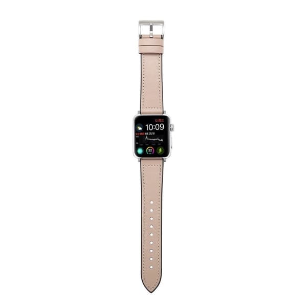 Apple Watch Series 4 40mm Læderbelagt Urrem - Grå Silver grey