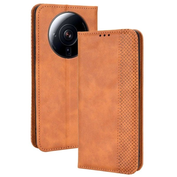 Bofink Vintage Xiaomi 12s Ultra Nahkakotelo - Ruskea Brown