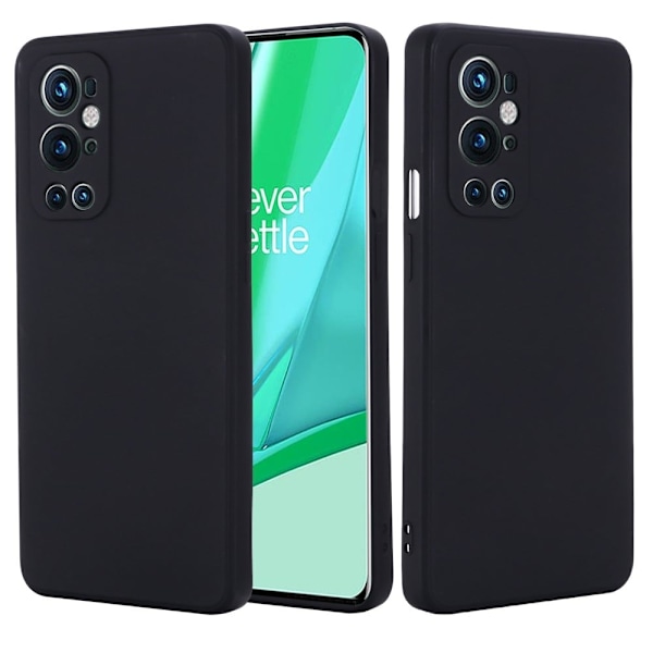 Matte Liquid OnePlus 9 Pro silikone cover - Sort Black