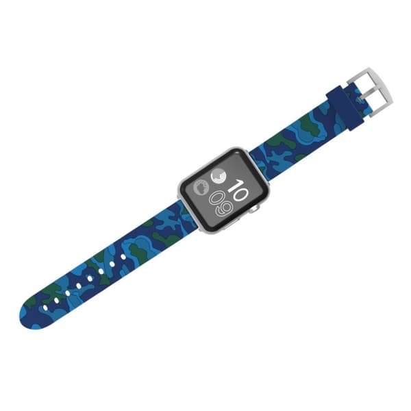 Apple Watch Series 4 44mm naamioitu silikoninen kellonauha - Sininen Blue