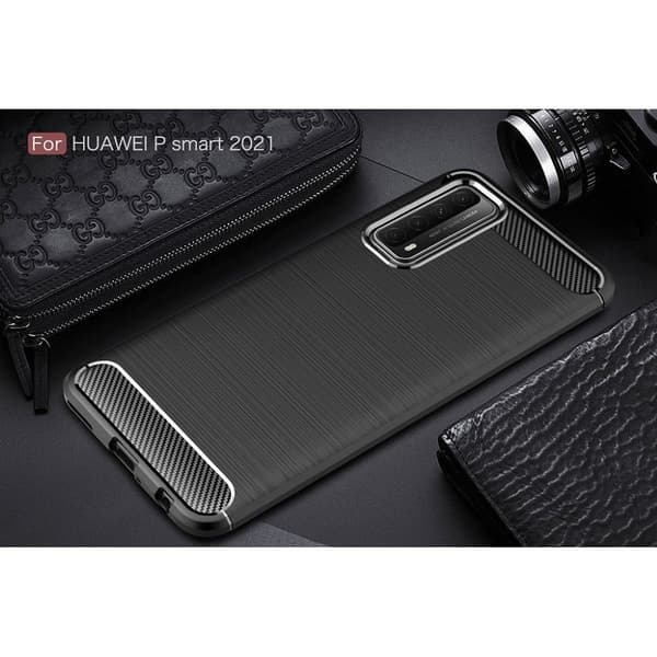 Carbon Flex Etui Huawei Y7A / P Smart 2021 - Svart Black