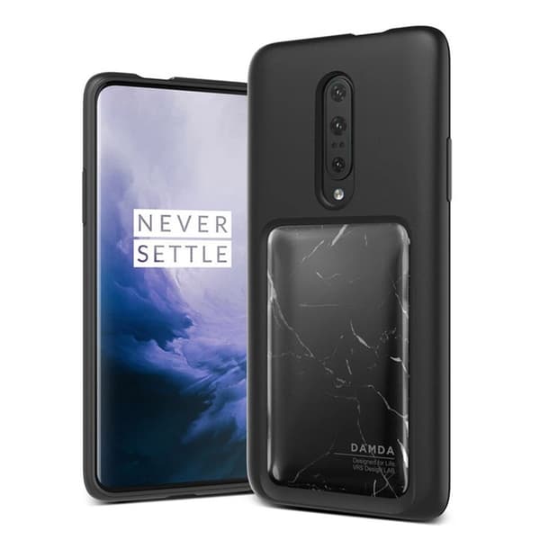 Marmordesign OnePlus 7 Pro deksel - Svart Marmor Black