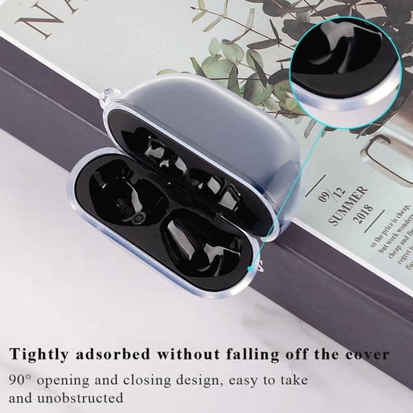 Huawei FreeBuds Pro läpinäkyvä kotelo, jossa on solki Black