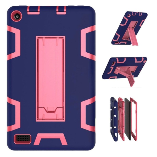 Amazon Kindle (2019) cool silicone case - Dark Blue / Rose Pink