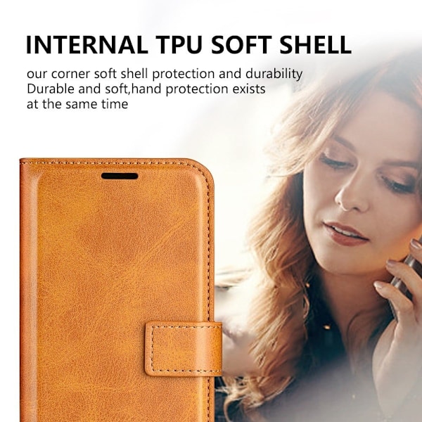 Lompakko Nahkakotelo For Nokia G11 Plus - Ruskea Brown