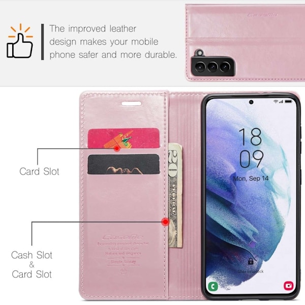 CaseMe lent Samsung Galaxy S21 Plus 5G fodral - Rosa Rosa
