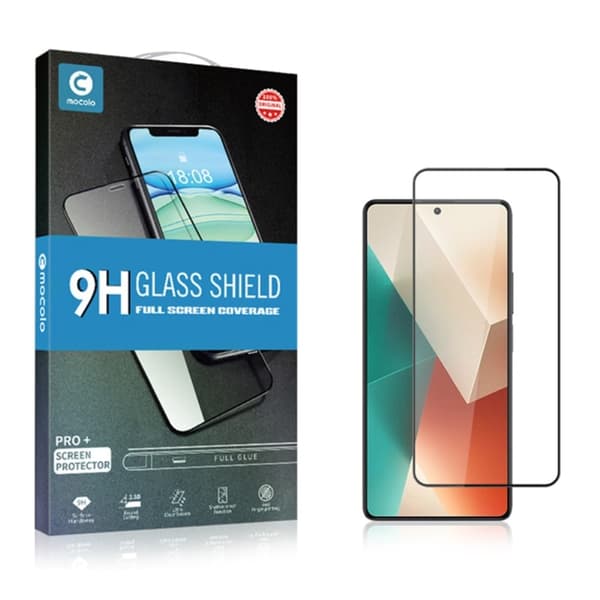 MOCOLO HD Xiaomi Redmi Note 13 5G  skærmbeskytter i hærdet glas - Sort Udgave Transparent