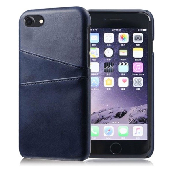 Dual Card iPhone SE 2020 / iPhone 7 / iPhone 8 cover - Blå Blue