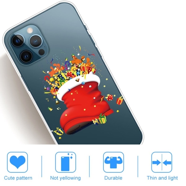 Julfodral till iPhone 14 Pro - Julstrumpa Röd