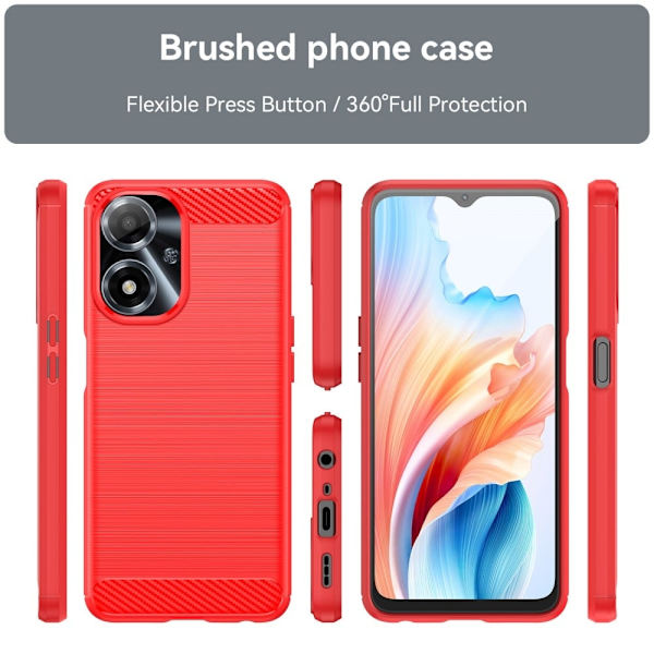 Carbon Flex Oppo A2m skal - Röd Röd