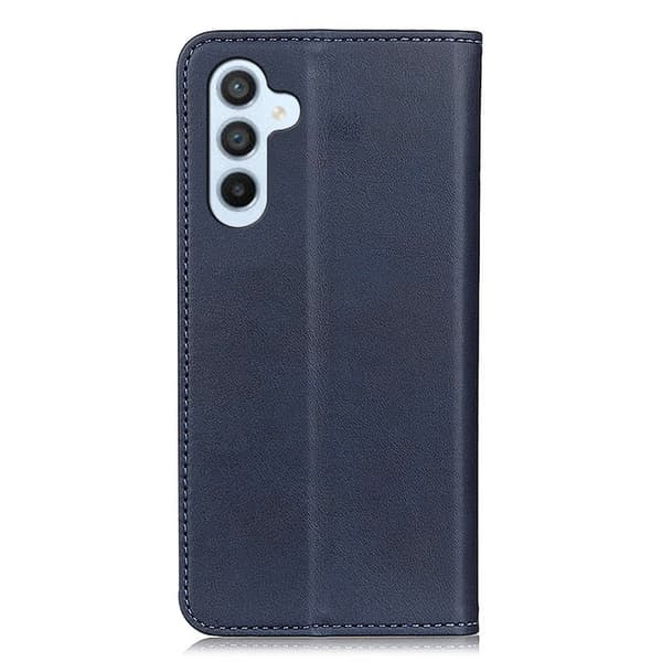 Flip Etui med Pung i Ægte Læder til Samsung Galaxy A54 - Blå Blue