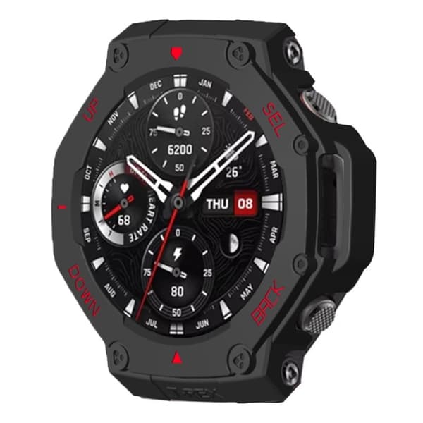 Huami Amazfit T-Rex 3 Watch Case Drop-Proof Hard PC Suojaava kansi - Musta / Punainen Black
