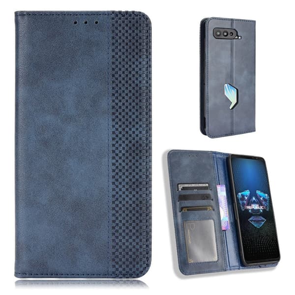 Bofink Vintage läder Asus ROG Phone 5 fodral - Blå Blå