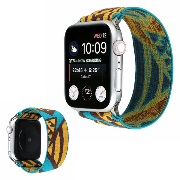Apple Watch Series 6 / 5 40 mm elastisk klokkerem - Blå / Blå Multicolor