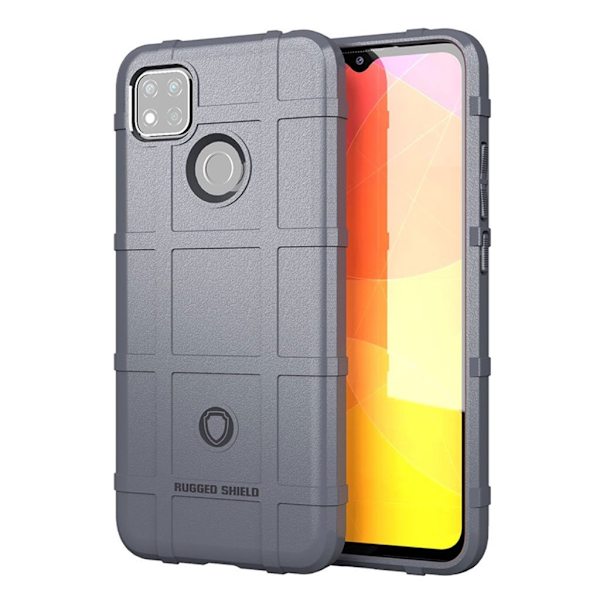 Rugged Shield Xiaomi Redmi 9C skal - Silver/Grå Silvergrå