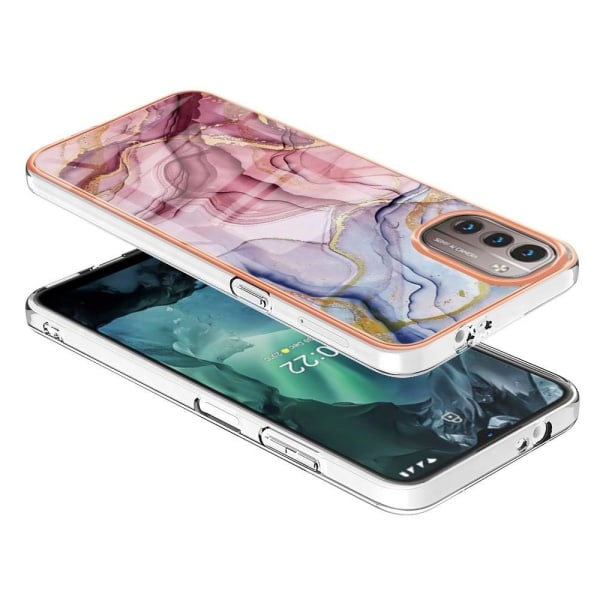 Marmormotiv Nokia G11 / Nokia G21 skal - Roséguld Rosa