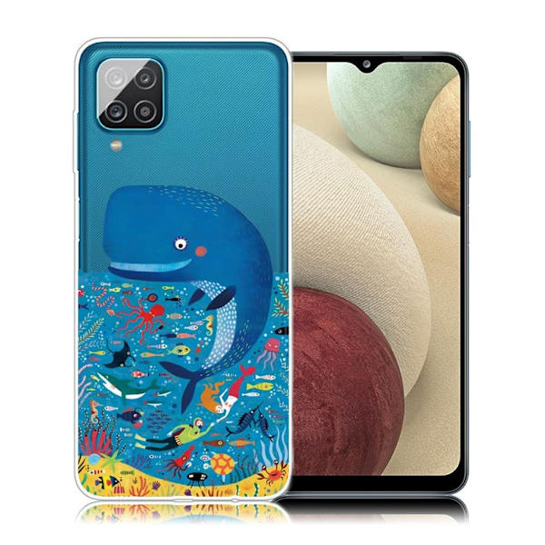 Deco Samsung Galaxy A12 5G Etui - Hval Blue