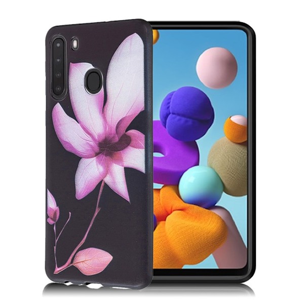 Imagine Samsung Galaxy A21 kuoret - Kukka Kuvio Multicolor