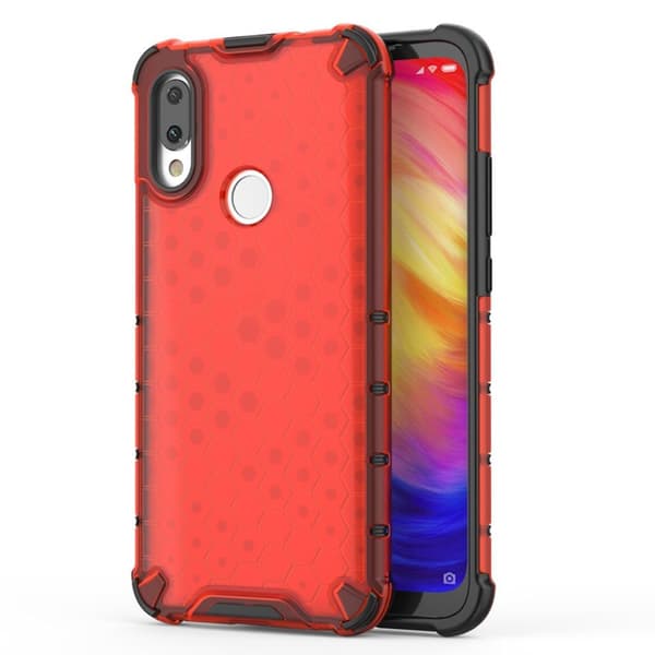 Bofink Honeycomb Xiaomi Redmi 7 cover - Rød Red