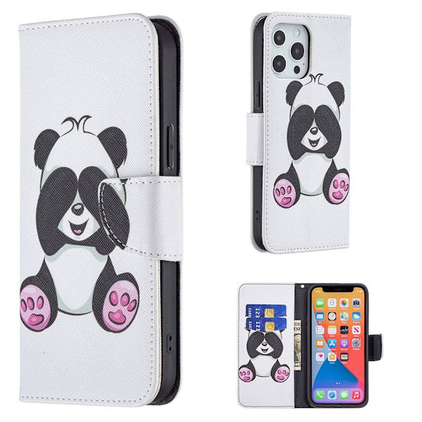 Wonderland iPhone 13 Pro flip-etui - Panda Multicolor